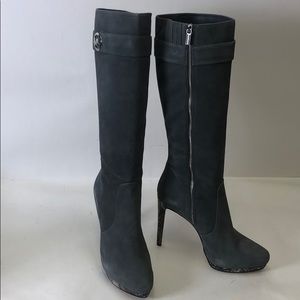 Michael Kors Caroline Tall Boot Suede/Lther Slate